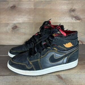 nike jordan 1 high mens size 8.5 shoes black zoom basketball sneakers